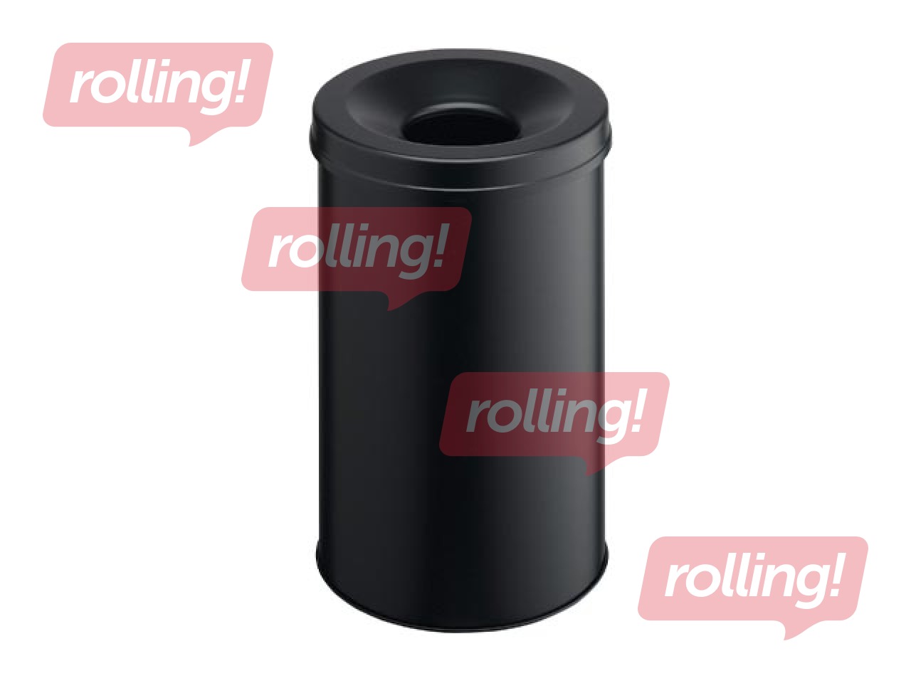 Atkritumu tvertne Durable, Safe, tērauda, melna, 60l