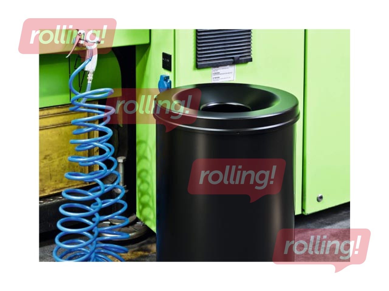 Atkritumu tvertne Durable, Safe, tērauda, melna, 60l