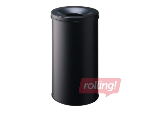 Waste bin Durable, Safe, steel, black, 60l