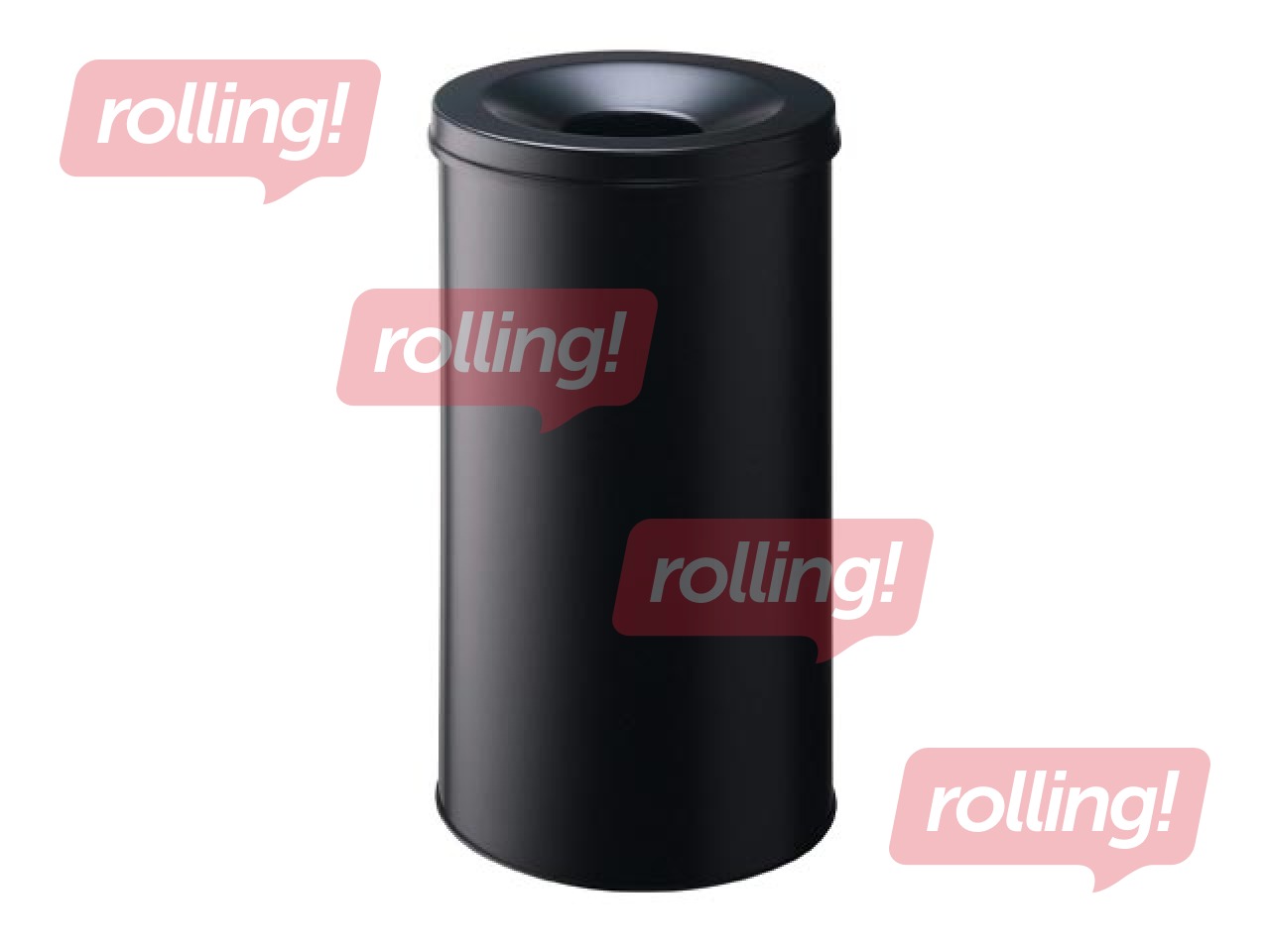 Waste bin Durable, Safe, steel, black, 60l