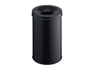 Waste bin Durable, Safe, steel, black, 60l