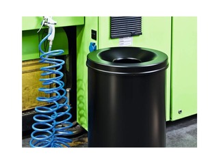 Waste bin Durable, Safe, steel, black, 60l