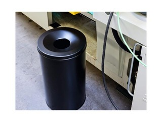 Waste bin Durable, Safe, steel, black, 60l