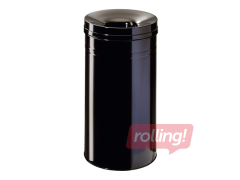 Стальной мусорный контейнер, Durable Safe+, чёрный, 60l