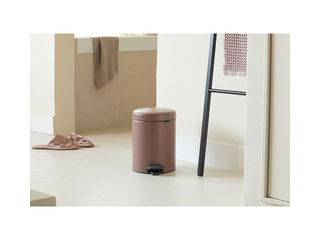 Ведро для мусора с педалью Brabantia, NewIcon, сатиновое серо-коричневое, 5л