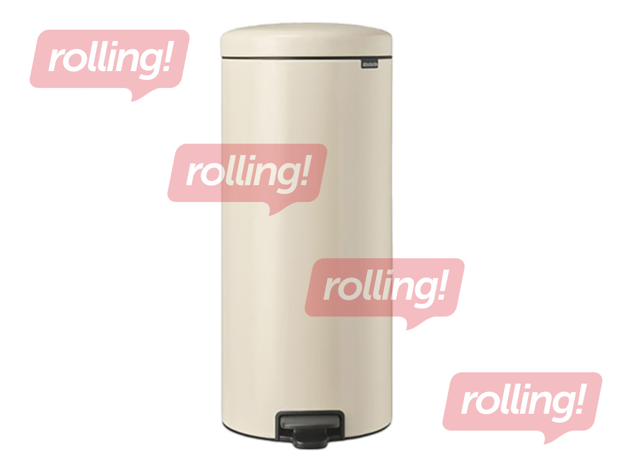 Atkritumu tvertne ar pedāli Brabantia, NewIcon, maigi bēša, 30l