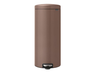 Ведро для мусора с педалью Brabantia, NewIcon, сатиновое серо-коричневое, 30л