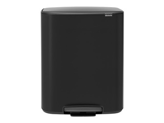 Ведро для мусора с педалью Brabantia, Bo, матовое чёрное, 60л