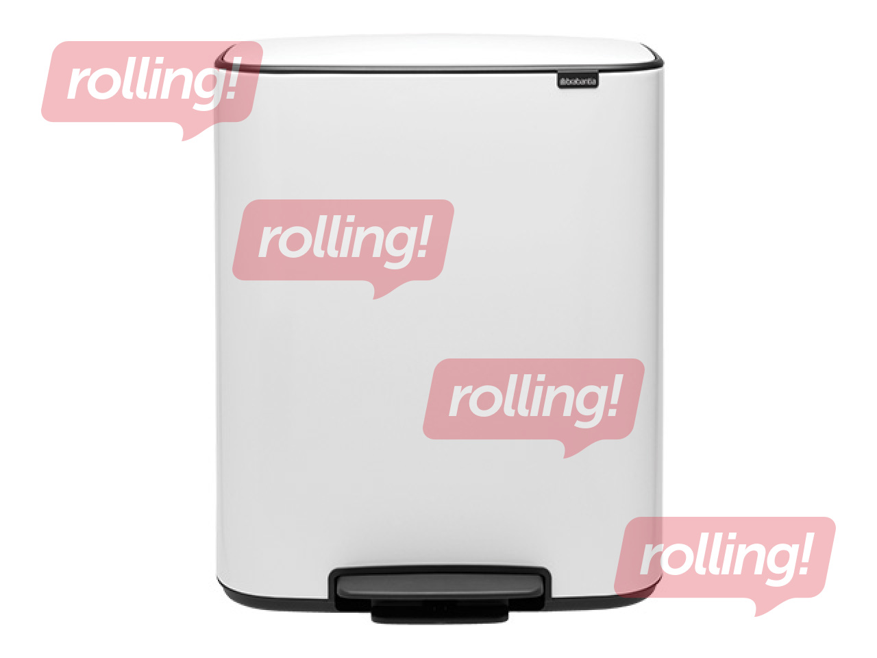 Atkritumu tvertne ar pedāli Brabantia, Bo, balta, 2x30l