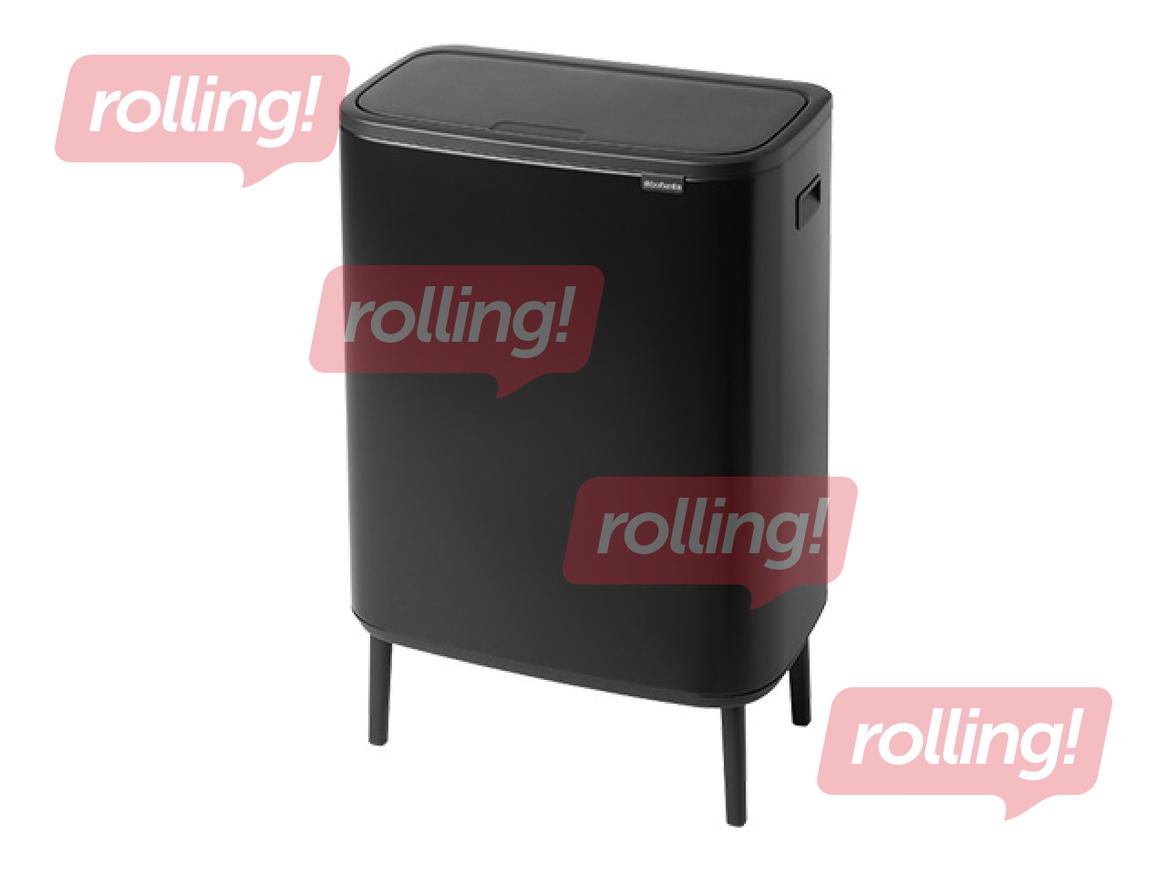 Waste bin Brabantia, Bo Touch, matte black, 60l