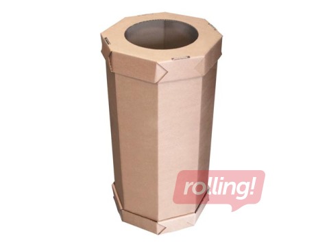 Картонный контейнер для сортировки отходов, 360x360x750мм