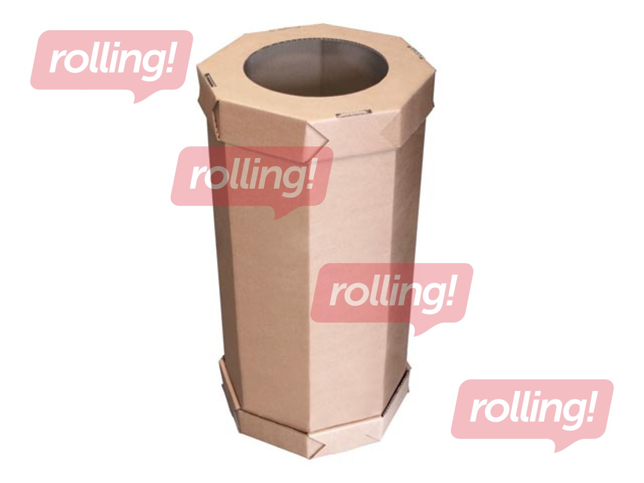Waste sorting cardboard bin, 360x360x750mm