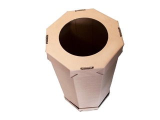 Waste sorting cardboard bin, 360x360x750mm
