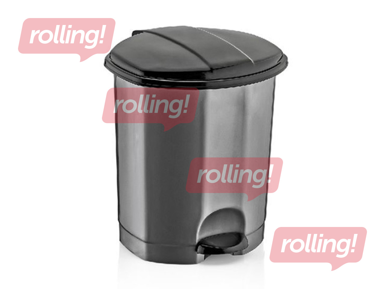 Atkritumu tvertne ar pedāli Clean Keeper, pelēka, 18l