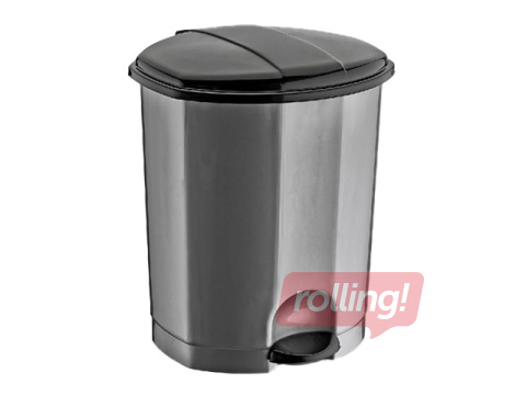 Atkritumu tvertne ar pedāli Clean Keeper, pelēka, 50l
