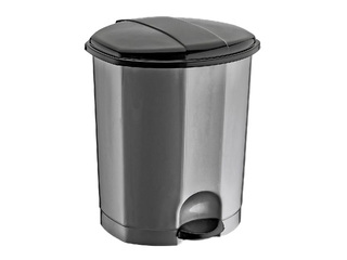 Atkritumu tvertne ar pedāli Clean Keeper, pelēka, 50l
