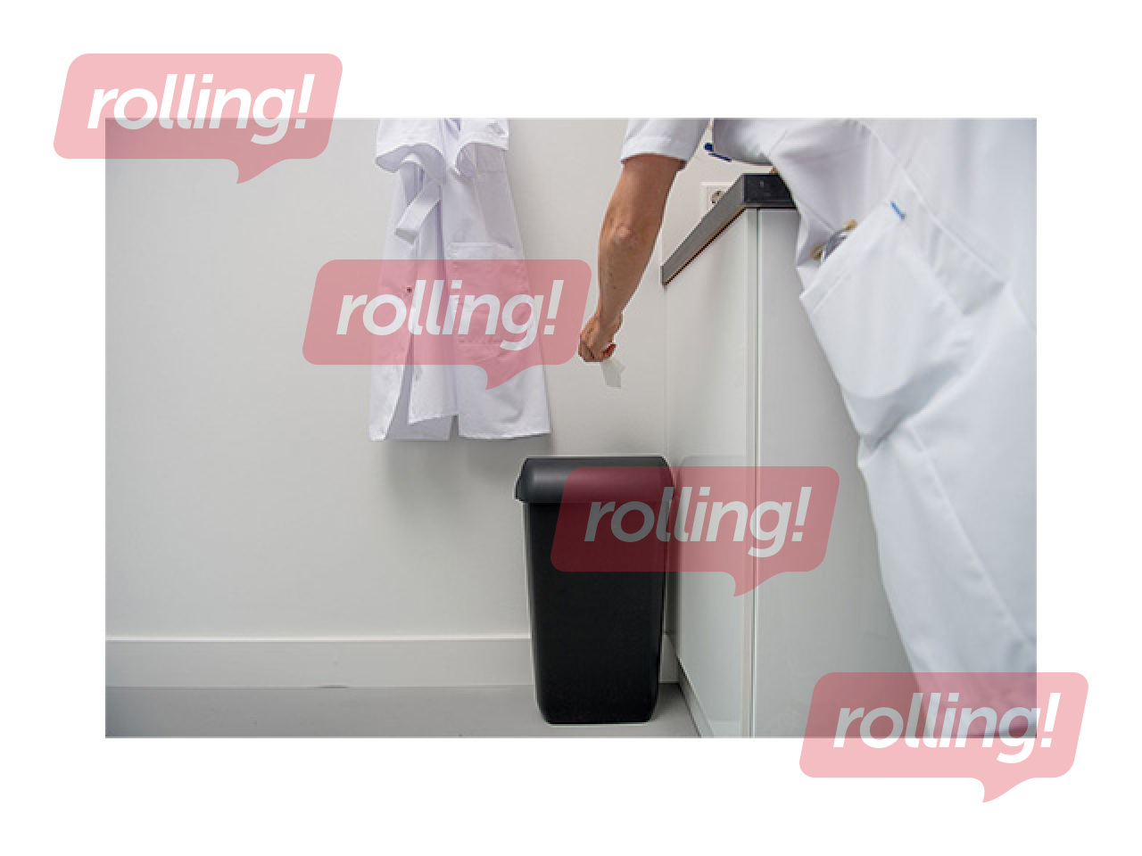 Atkritumu tvertne QuartzLine, melna, 43l