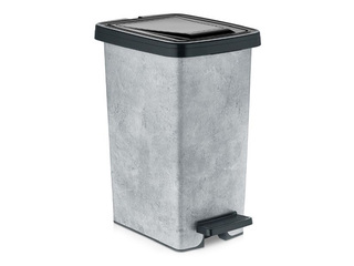 Trash Bin with Pedal Slim Ozer, Granite, 8l