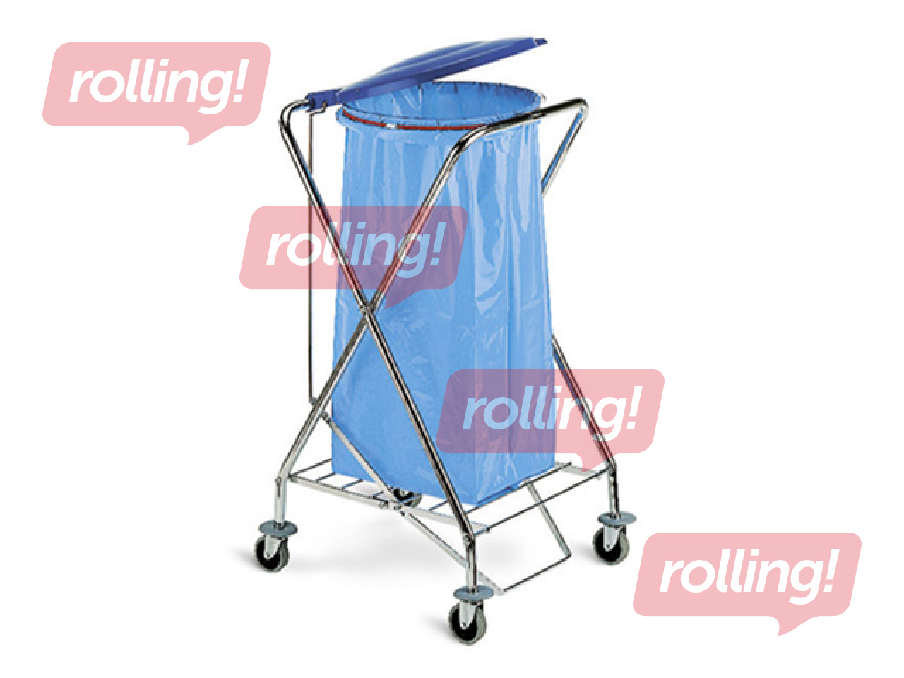 Atkritumu maisa turētājs Dust ar vāku, 120l maisiem