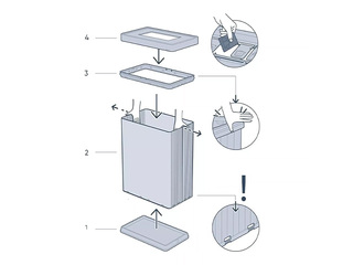 Atkritumu tvertne Curver Verto Recycle, pērļu zila, 54l