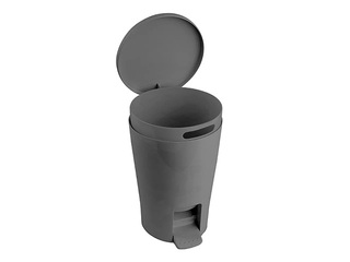 Atkritumu tvertne Tatay Diabolo, ar pedāli, pelēka, 5l