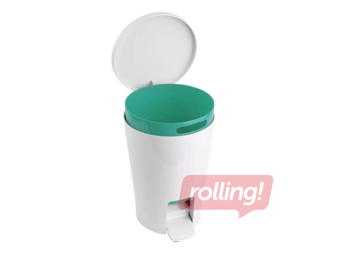 Atkritumu tvertne Tatay Diabolo, ar pedāli, zaļa, 5l