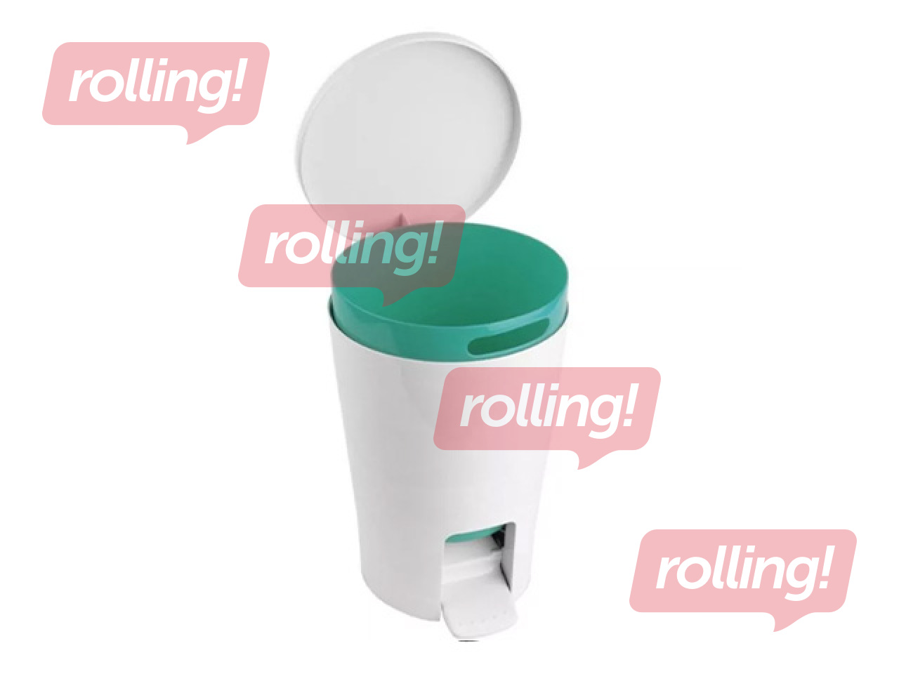 Atkritumu tvertne Tatay Diabolo, ar pedāli, zaļa, 5l