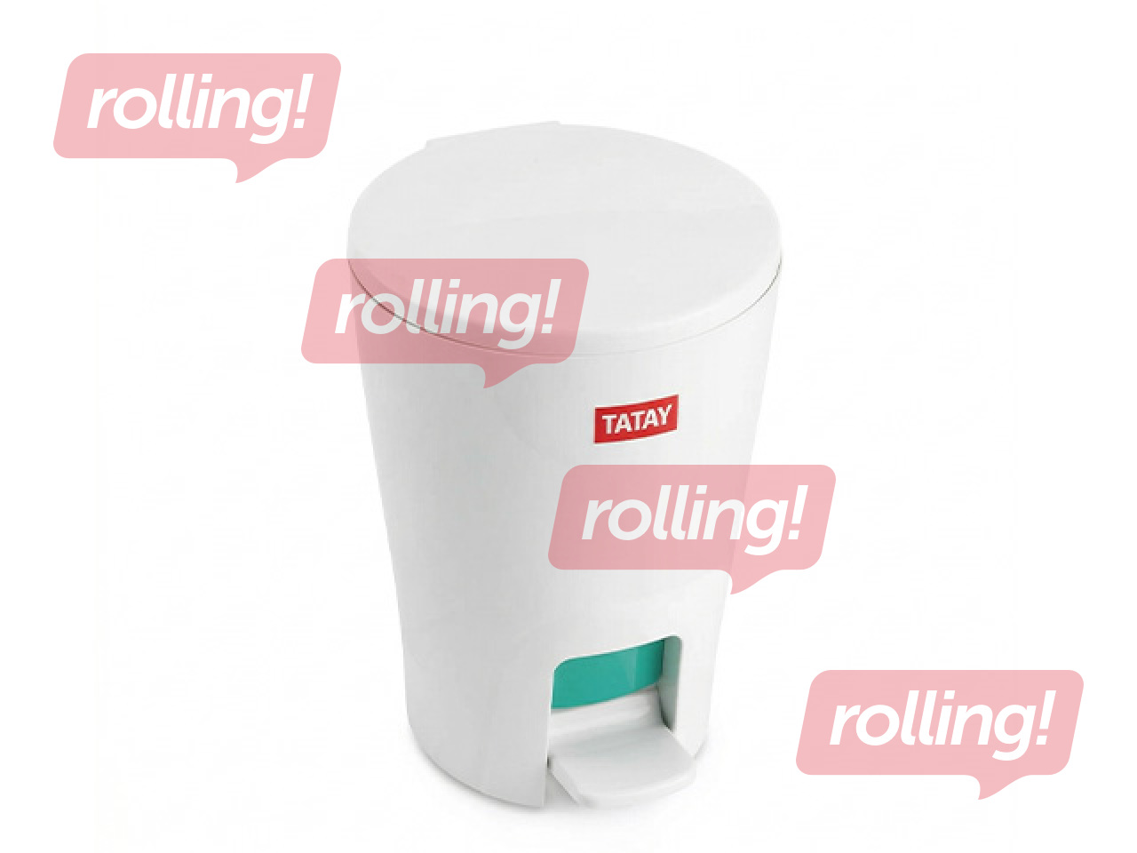 Atkritumu tvertne Tatay Diabolo, ar pedāli, zaļa, 5l