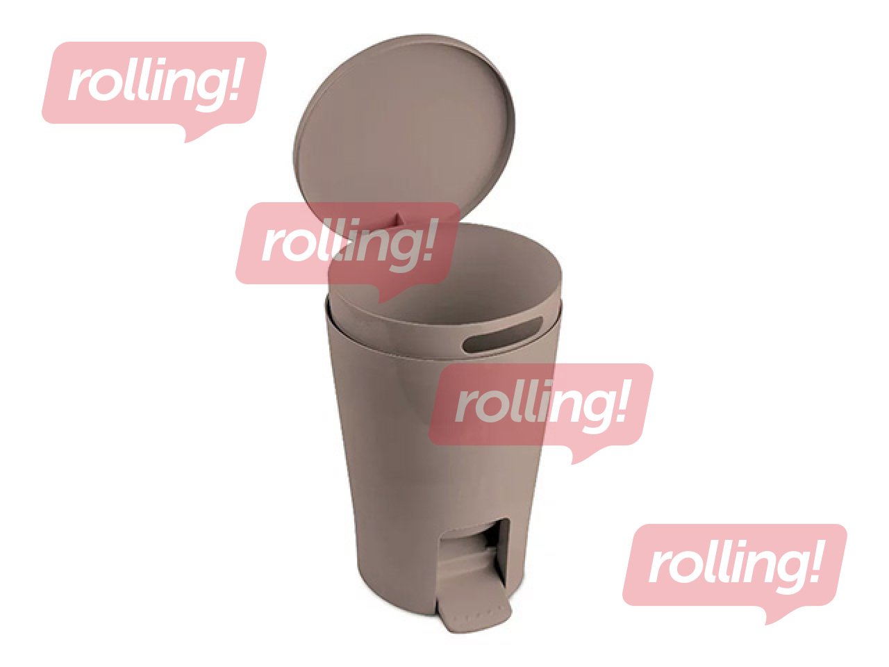 Atkritumu tvertne Tatay Diabolo, ar pedāli, brūna, 5l