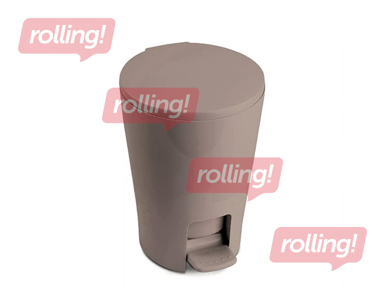 Atkritumu tvertne Tatay Diabolo, ar pedāli, brūna, 5l