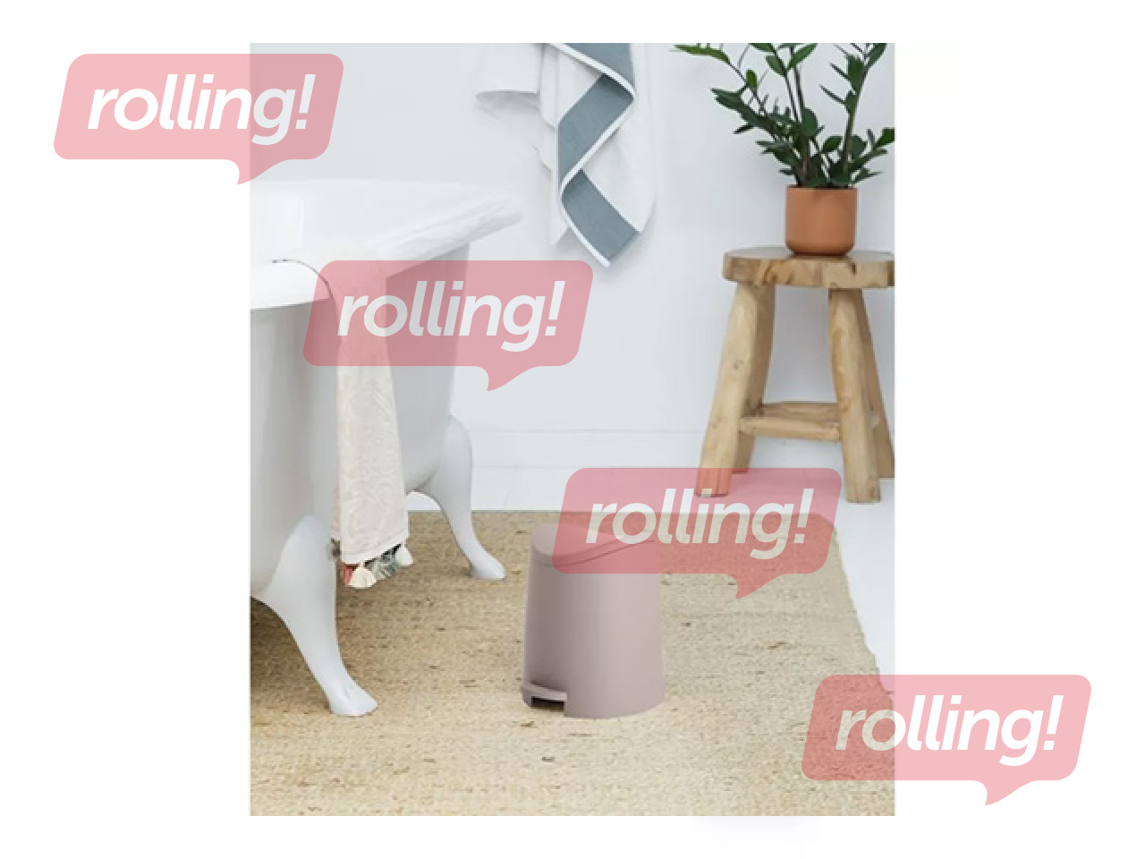 Atkritumu tvertne Tatay Standard, plastmasa, brūna, 3l