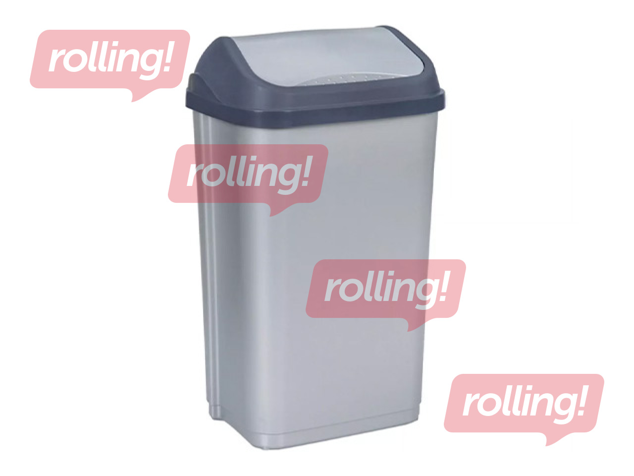 Atkritumu tvertne Keeeper Swantje, plastmasa, pelēka, 50l