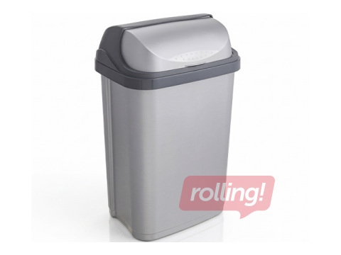 Atkritumu tvertne Keeeper Rasmus, plastmasa, pelēka, 25l
