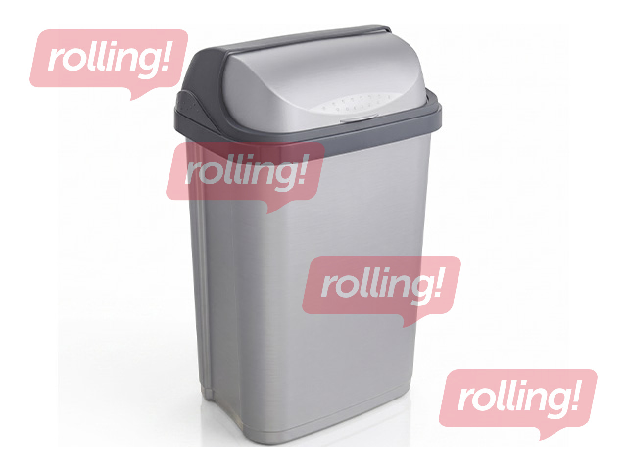 Atkritumu tvertne Keeeper Rasmus, plastmasa, pelēka, 25l
