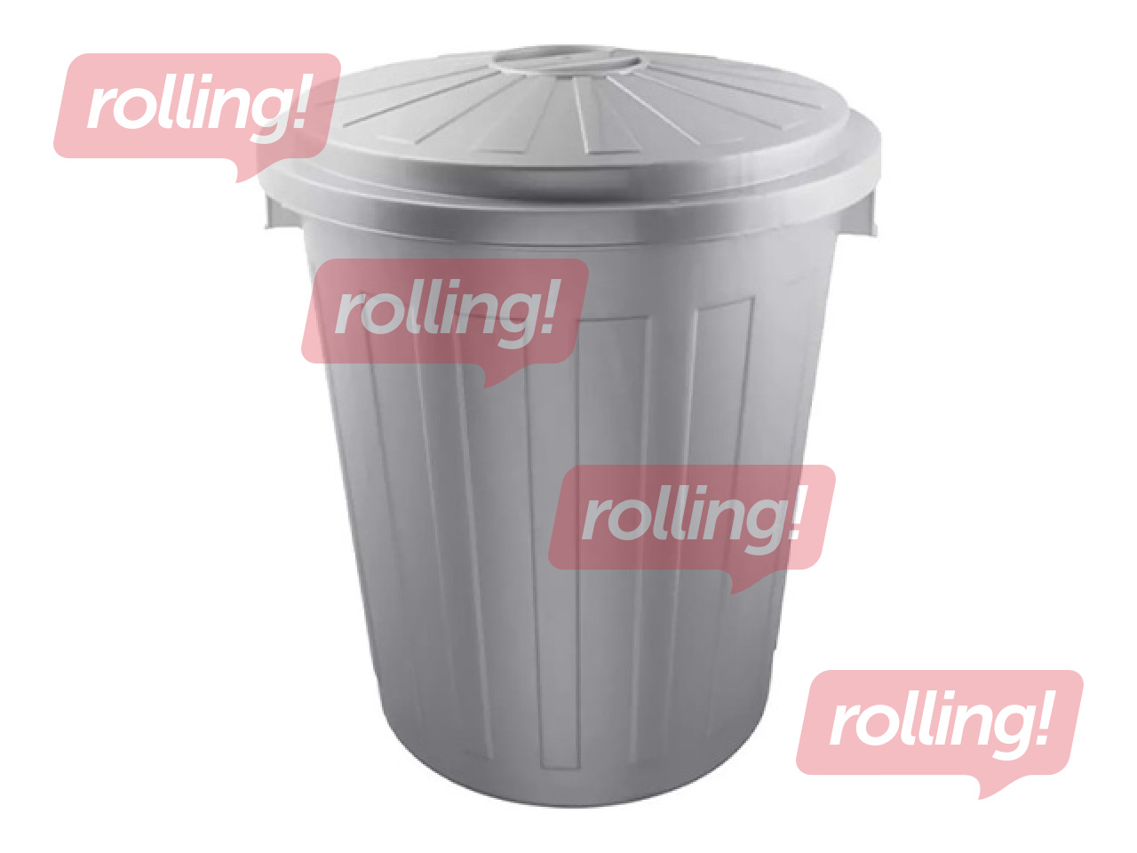 Atkritumu tvertne Keeeper Mats Maxi, plastmasa, pelēka, 50l