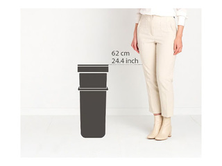 Atkritumu tvertne Brabantia Sort & Go, pelēka, 40l