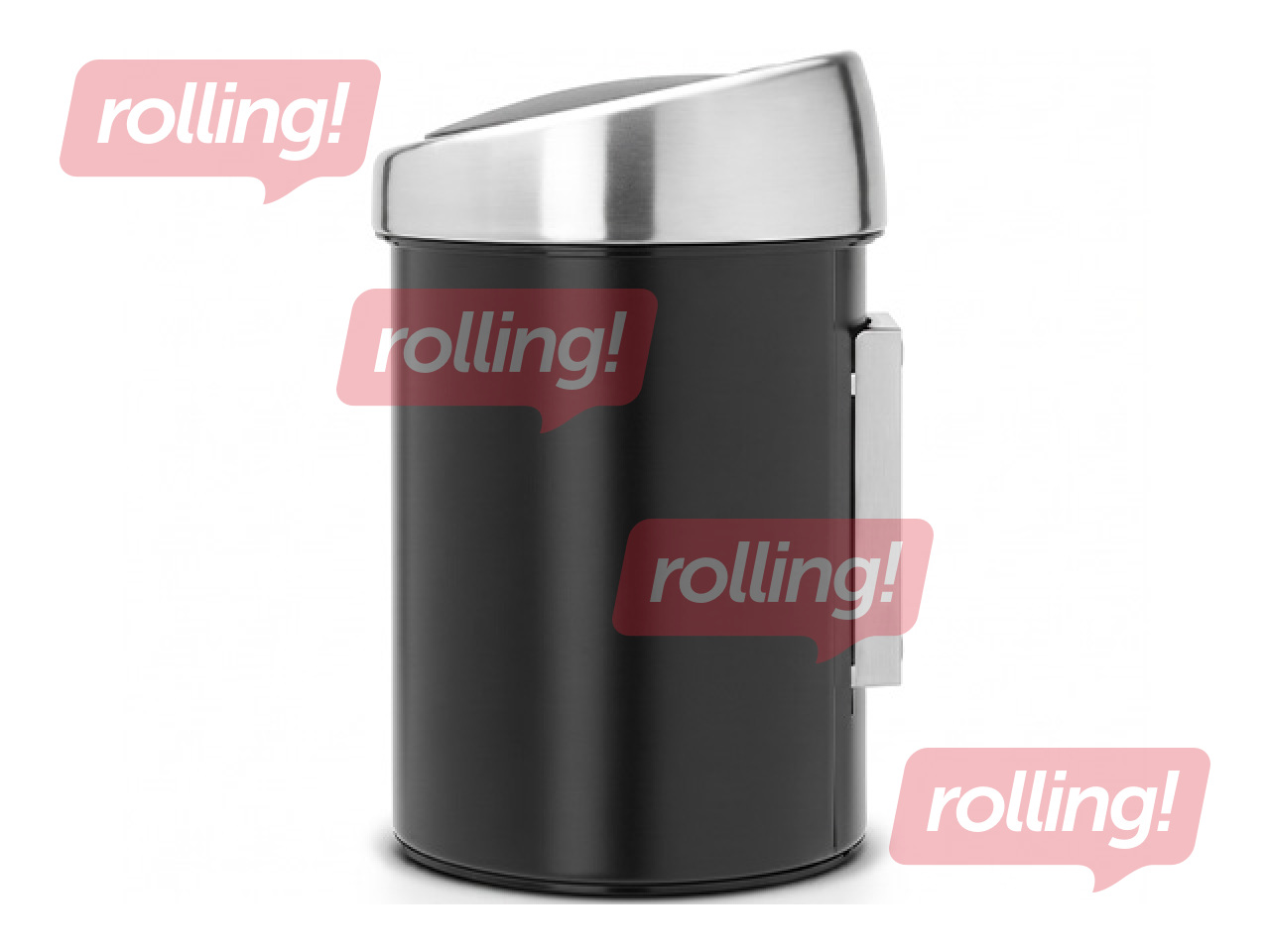 Atkritumu tvertne Brabantia Touch, matēta, melna, 3l