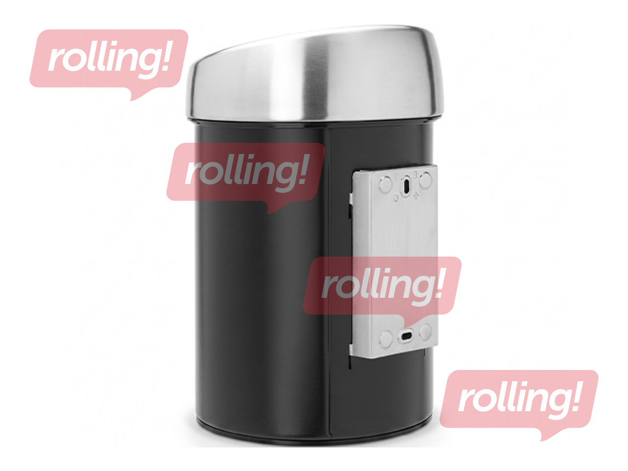 Atkritumu tvertne Brabantia Touch, matēta, melna, 3l