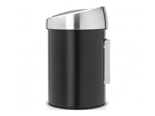 Prügikast Brabantia Touch, matistatud, must, 3l