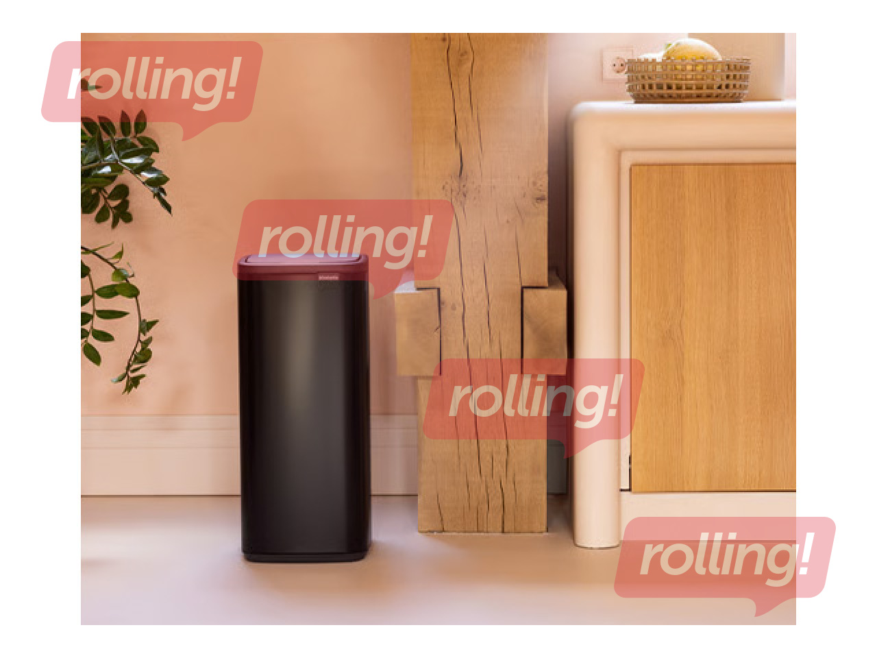 Мусорное ведро Brabantia Bo Touch, матовое, черное, 30л