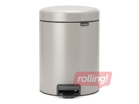 Atkritumu tvertne ar pedāli Brabantia, NewIcon, gaiši pelēka, 5l