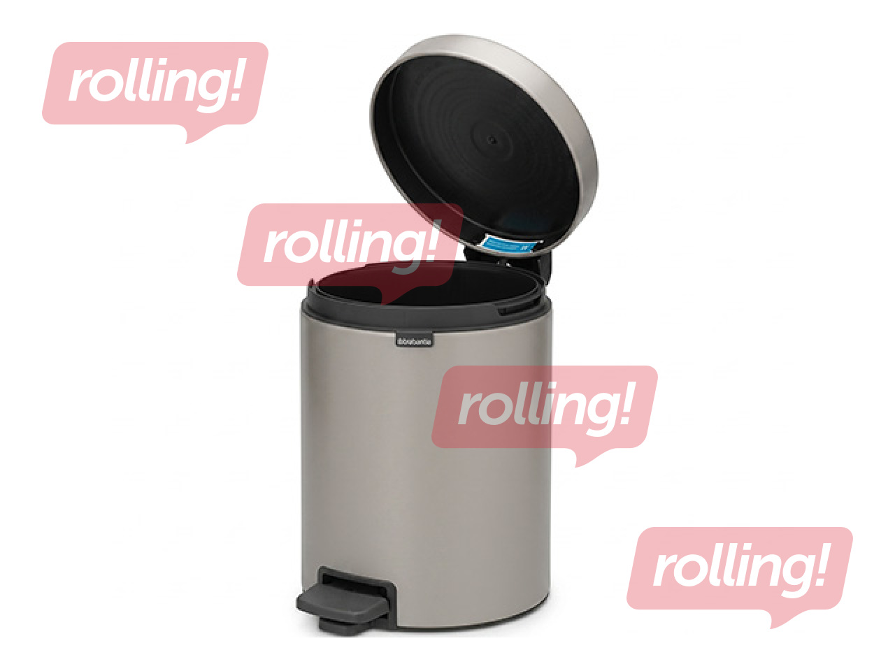 Мусорное ведро с педалью Brabantia, NewIcon, светло-серое, 5л