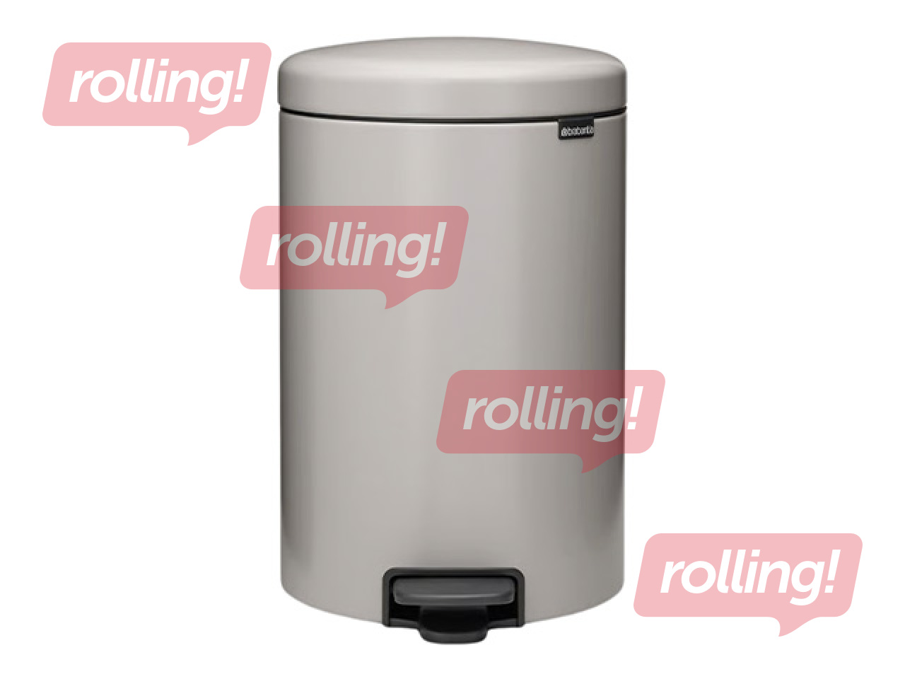 Atkritumu tvertne ar pedāli Brabantia, NewIcon, gaiši pelēka, 20l