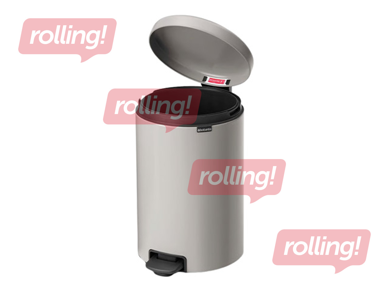 Atkritumu tvertne ar pedāli Brabantia, NewIcon, gaiši pelēka, 20l