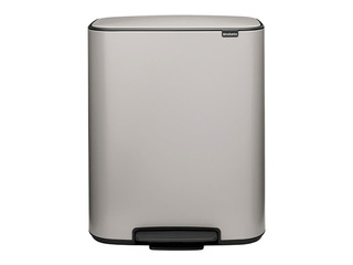 Мусорное ведро с педалью Brabantia Bo, светло-серое, 60л