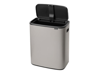Waste bin Brabantia Bo Touch, light grey, 60l