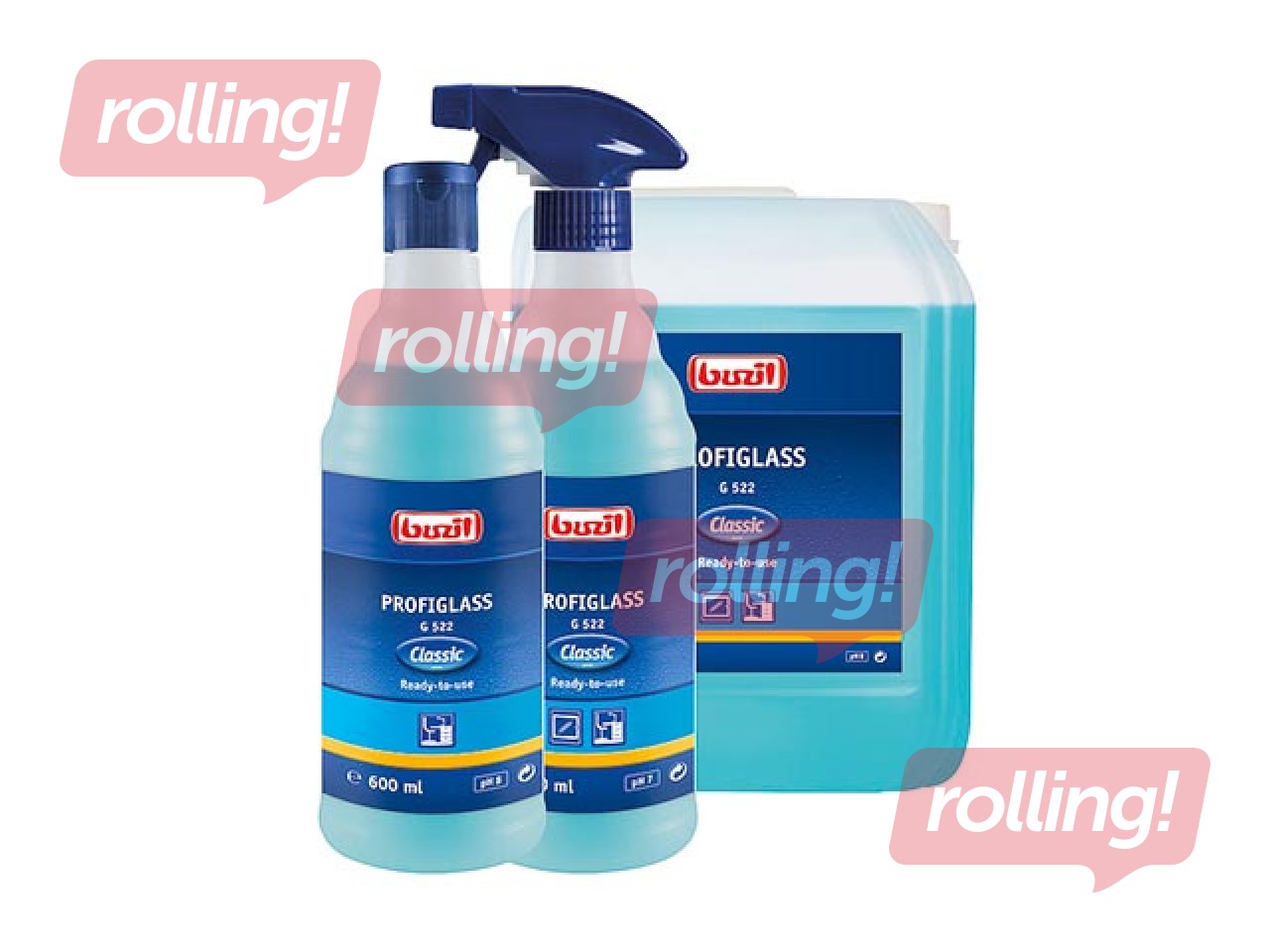 Stiklu tīrīšanas līdzeklis Buzil G522 Profiglass ar prettraipu efektu, 600ml
