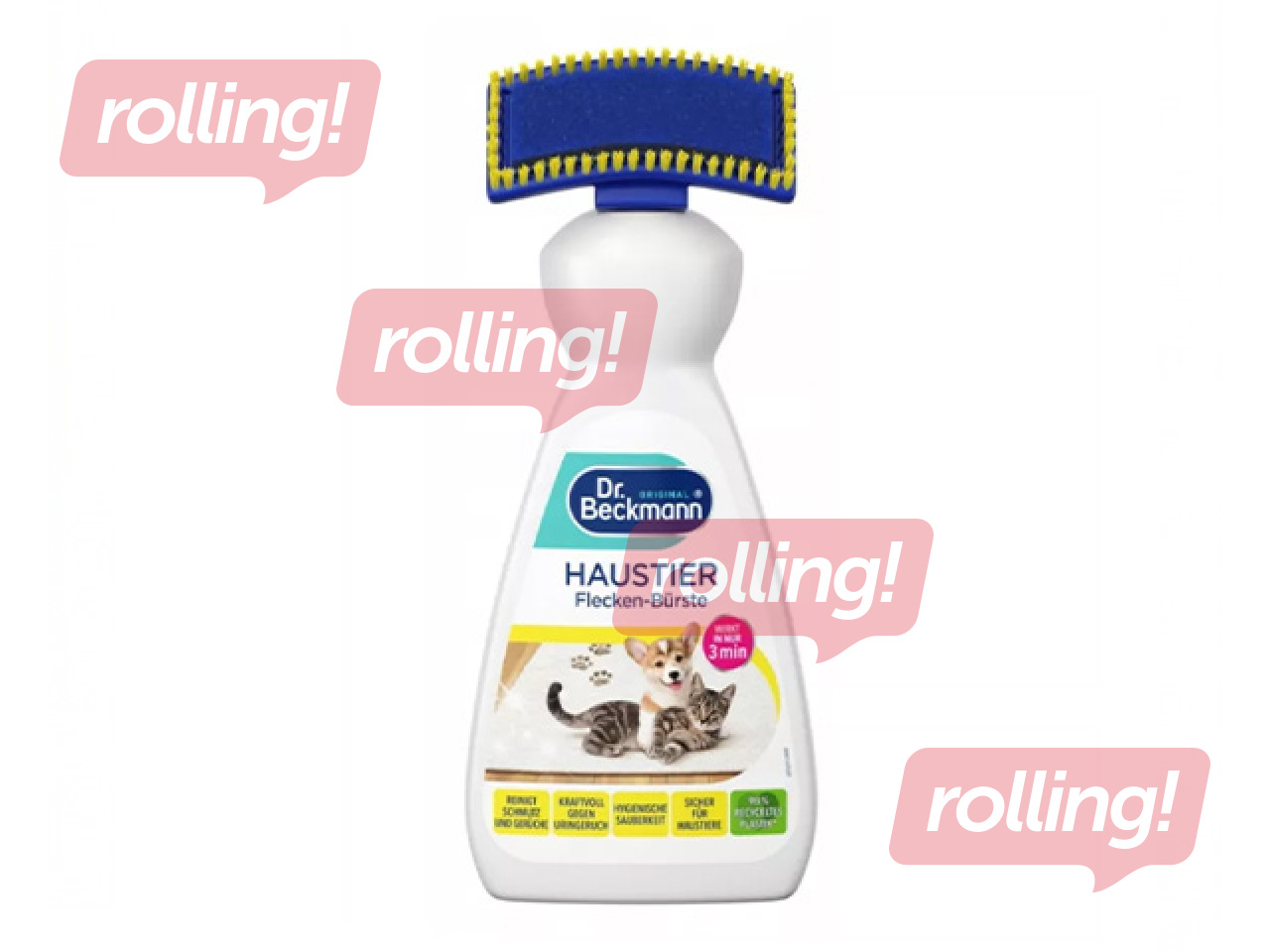 Mājdzīvnieku traipu un smaku noņēmējs Dr.Beckmann, ar birstīti, 650ml
