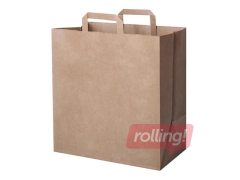 Papīra maisiņš ar rokturiem, brūns, 260x140x290mm