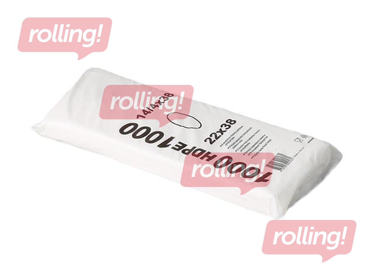 Maisiņi bez rokturiem HDPE, 22x38 cm, 1000 gab.